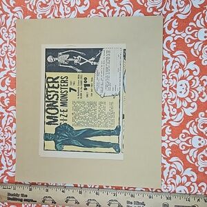 Monster comic book ad